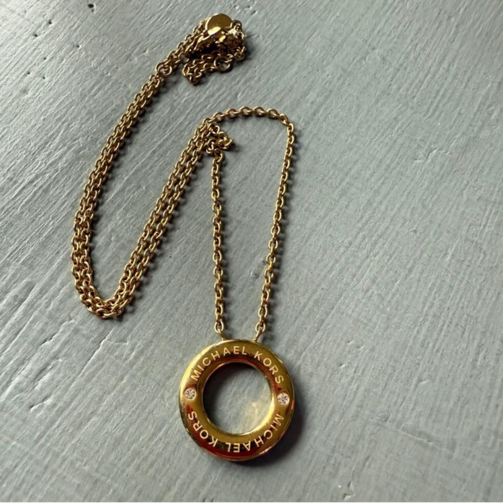 Michael Kors Circular Gold Necklace